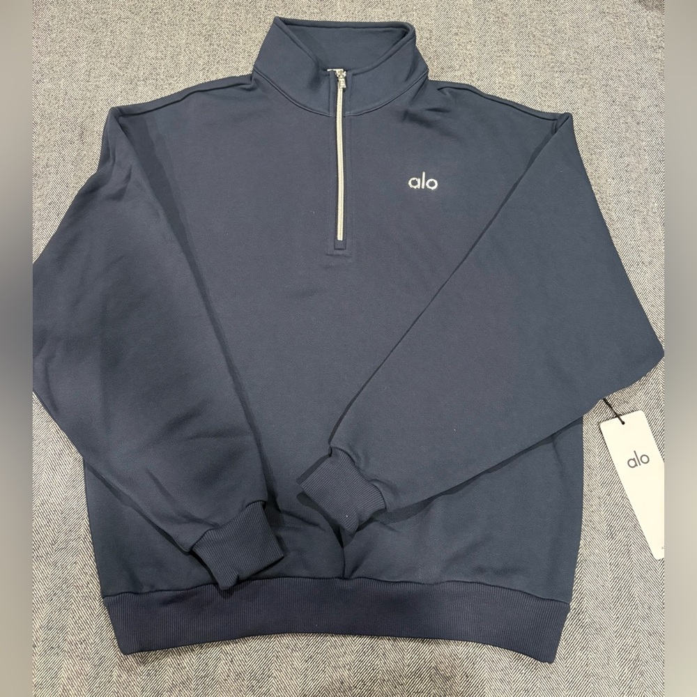 Alo Accolade 1/4 Zip Pullover | size: XS | navy | unisex - Picture 2 of 6